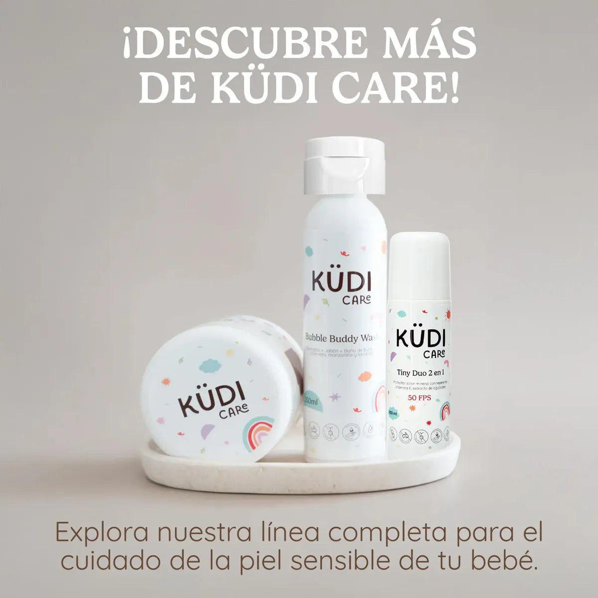 Tiny Duo Protector Solar Mineral con Repelente Natural Citronella 2 en 1 Roll On FPS 50 para Bebés y Niños 100 ml