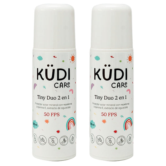 Kit de Protector Solar Mineral con Repelente Natural Citronella 2 en 1 Roll On Bloqueador contra UVA UVB Pediatrico FPS 50 para Bebés y Niños Facial y Corporal Piel Sensible Uso Diario  (2 Piezas)